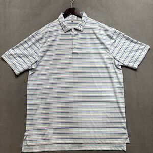Peter Millar Crown Sport Summer Comfort Performance Striped Polo Maritime XL